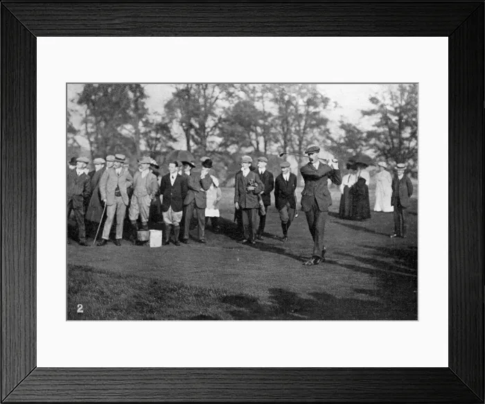 Framed Print : James Braid Driving from the Sixth Tee Framed Print : James Braid Driving from the Sixth Tee