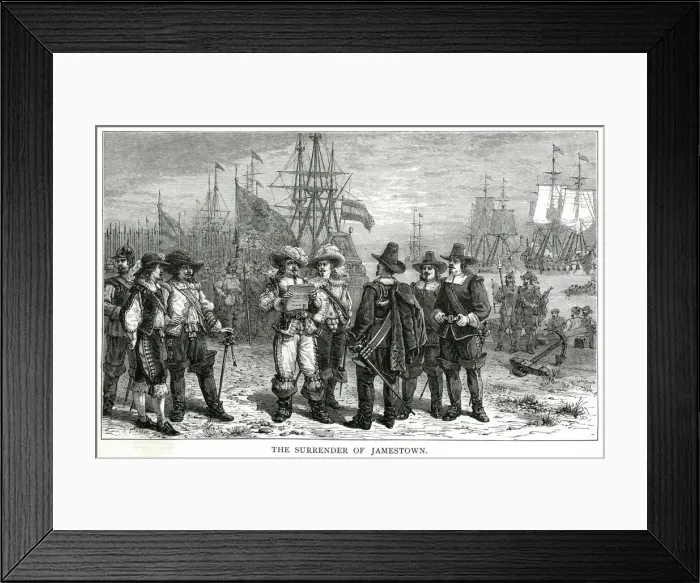 Framed Print : The Surrender of Jamestown Framed Print : The Surrender of Jamestown