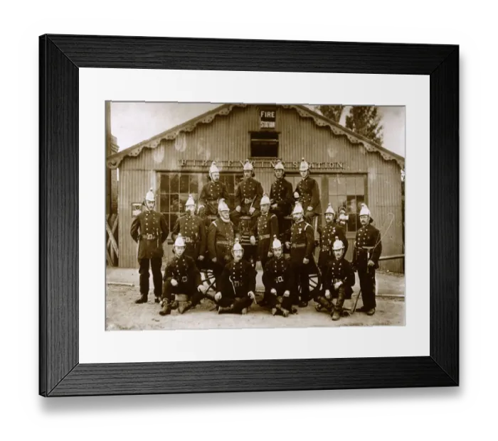 Framed Print : Group photo, Epsom Fire Station, Surrey Framed Print : Group photo, Epsom Fire Station, Surrey