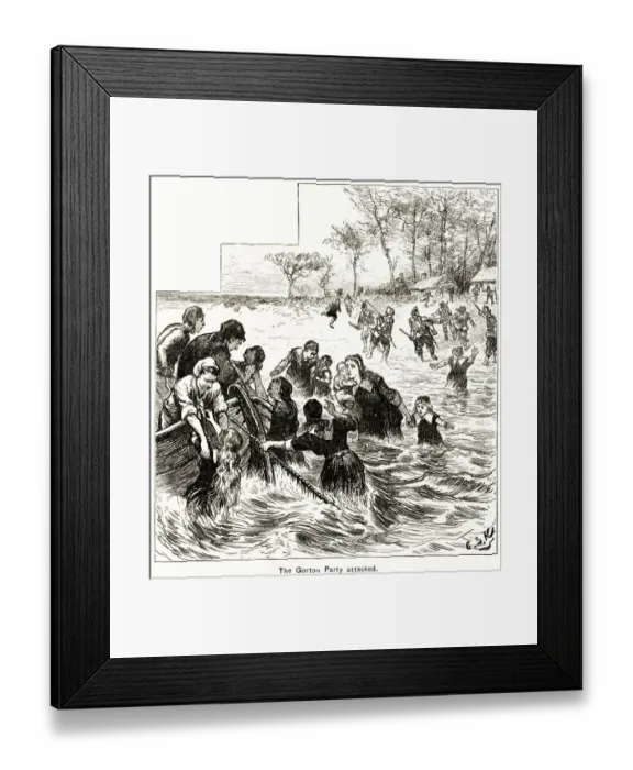 Framed Print : Gorton Party attacked in Masachusetts Framed Print : Gorton Party attacked in Masachusetts