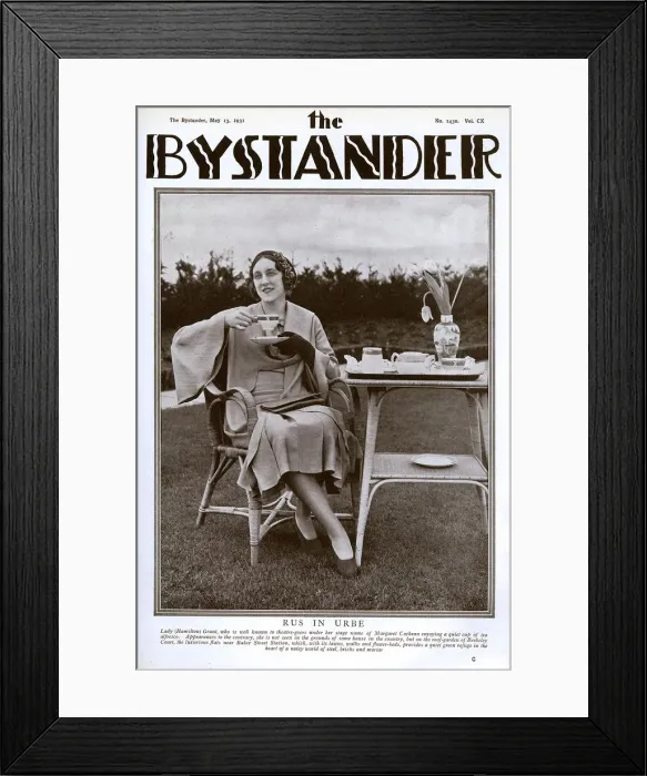 Framed Print : Lady Hamilton Grant on roof garden of Berkeley Court Framed Print : Lady Hamilton Grant on roof garden of Berkeley Court