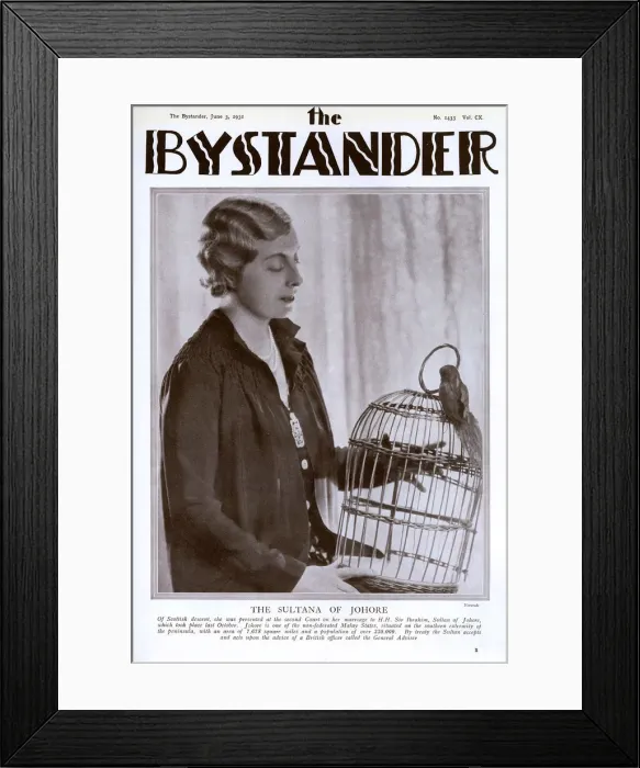 Framed Print : The Bystander - The Sultana of Johore by Yevonde Framed Print : The Bystander - The Sultana of Johore by Yevonde