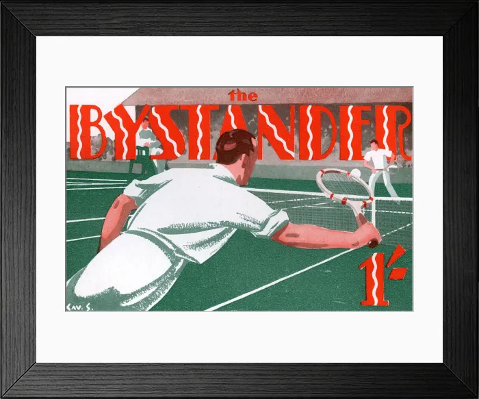 Framed Print : Bystander masthead - tennis match Framed Print : Bystander masthead - tennis match