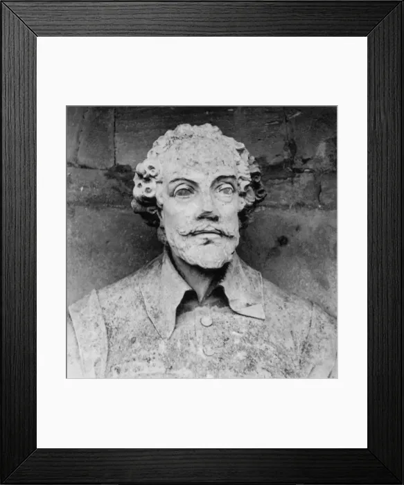 Framed Print : Portrait bust of Shakespeare, Temple of Worthies, Stowe