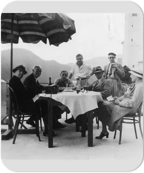 Group of people at a table, Austria