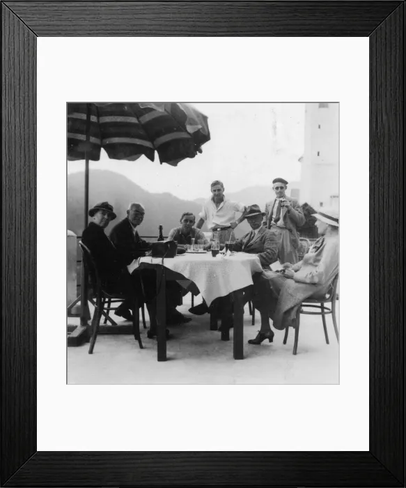 Framed Print : Group of people at a table, Austria Framed Print : Group of people at a table, Austria
