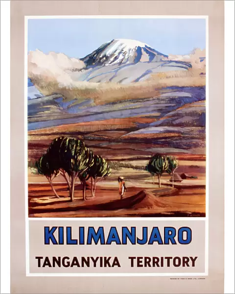 Poster, Kilimanjaro, Tanganyika Territory, Africa