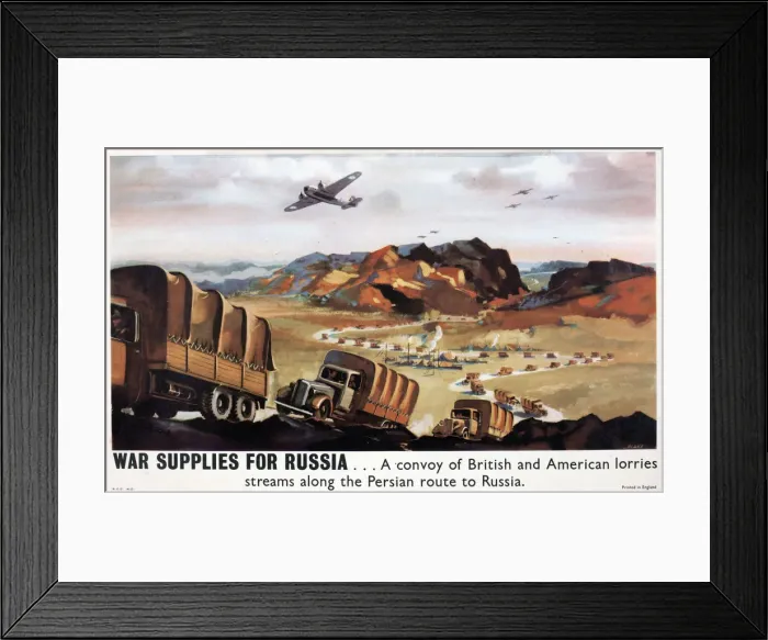 Framed Print : Poster, War Supplies for Russia, WW2 Framed Print : Poster, War Supplies for Russia, WW2