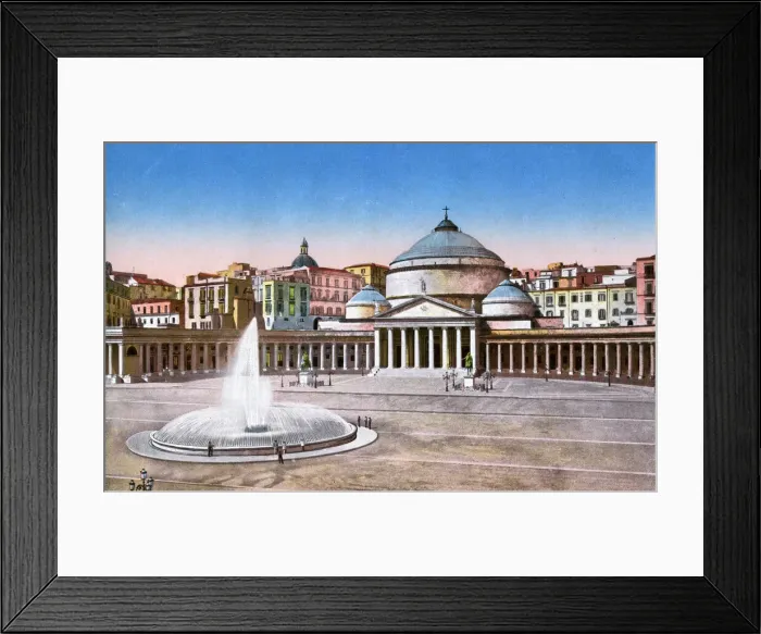 Framed Print : Piazza Plebiscito and San Francesco Church, Naples, Italy Framed Print : Piazza Plebiscito and San Francesco Church, Naples, Italy