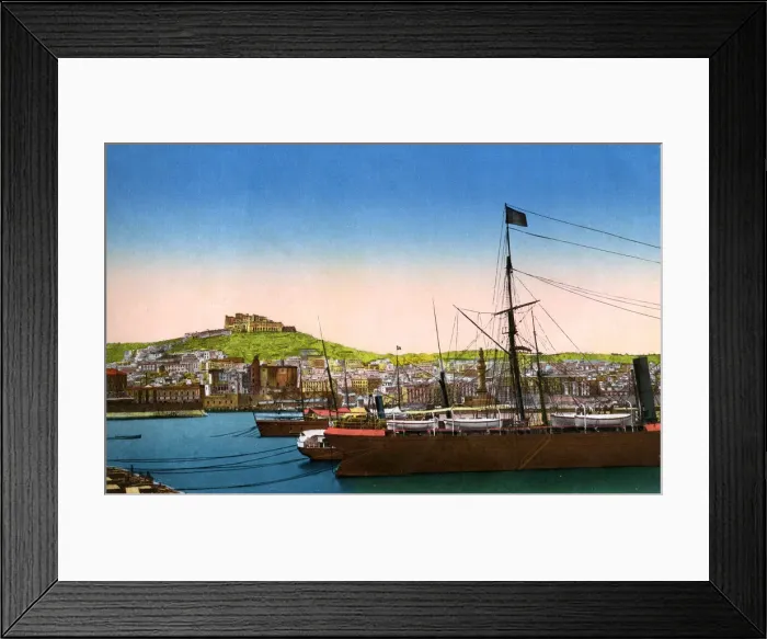 Framed Print : View of Military Port and Sant Elmo Castle, Naples, Italy Framed Print : View of Military Port and Sant Elmo Castle, Naples, Italy