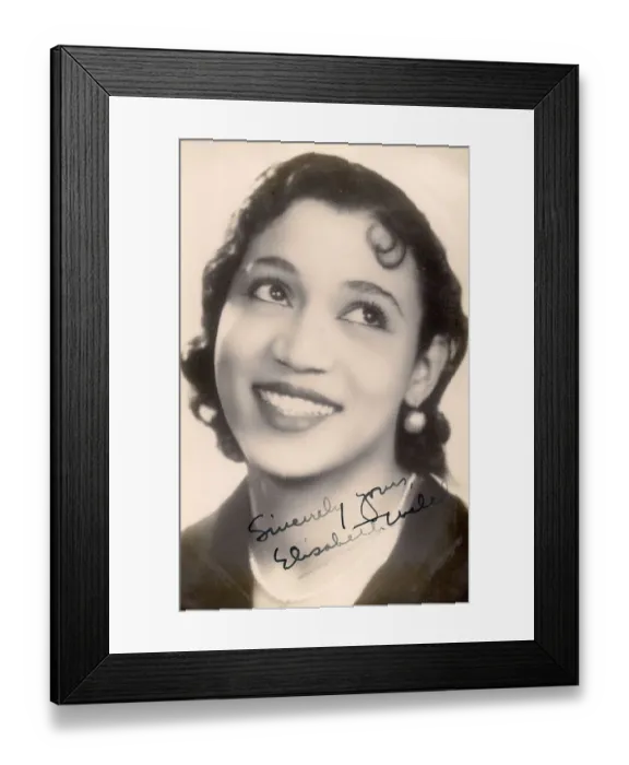 Framed Print : Elisabeth Welch signed photograph Framed Print : Elisabeth Welch signed photograph