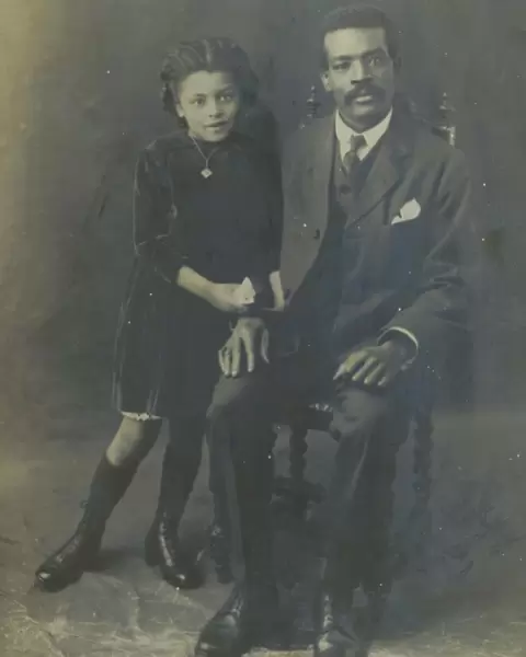 Esther Bruce & her father Joseph Bruce in Fulham, London