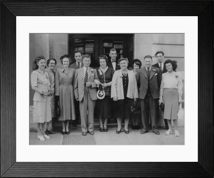Framed Print : Esther Bruce (extreme right) at a family wedding Framed Print : Esther Bruce (extreme right) at a family wedding