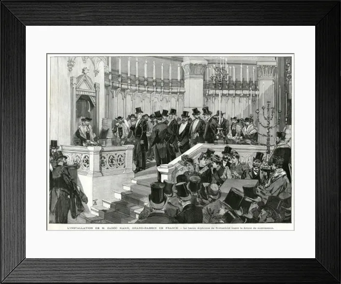 Framed Print : Zadoc Kahn installed as Chief Rabbi of France 1890 Framed Print : Zadoc Kahn installed as Chief Rabbi of France 1890