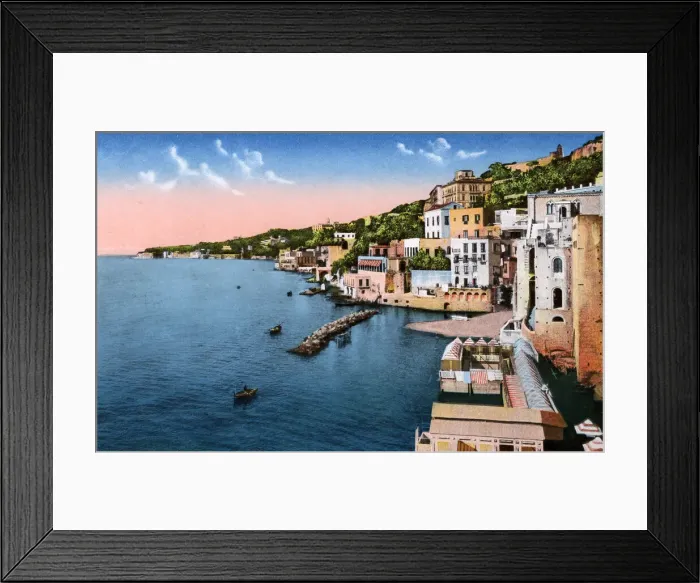 Framed Print : Coastal view at Posillipo, Naples, Italy Framed Print : Coastal view at Posillipo, Naples, Italy
