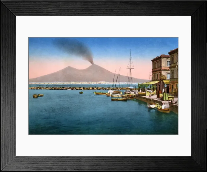 Framed Print : View of Naples, Italy, from Santa Lucia Framed Print : View of Naples, Italy, from Santa Lucia