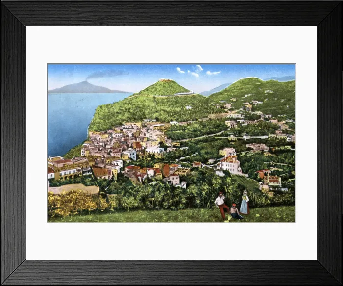 Framed Print : Panorama of Capri, Italy Framed Print : Panorama of Capri, Italy