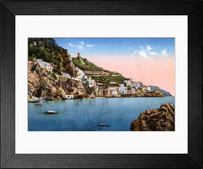 Framed Print : Panorama of Amalfi, Italy Framed Print : Panorama of Amalfi, Italy