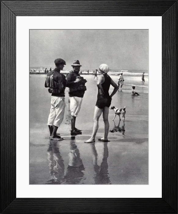 Framed Print : Life Savers on a Continental beach Framed Print : Life Savers on a Continental beach