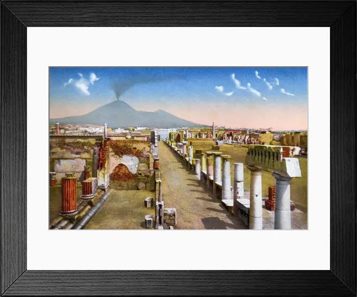 Framed Print : General view of the Foro Civile, Pompeii, Italy Framed Print : General view of the Foro Civile, Pompeii, Italy
