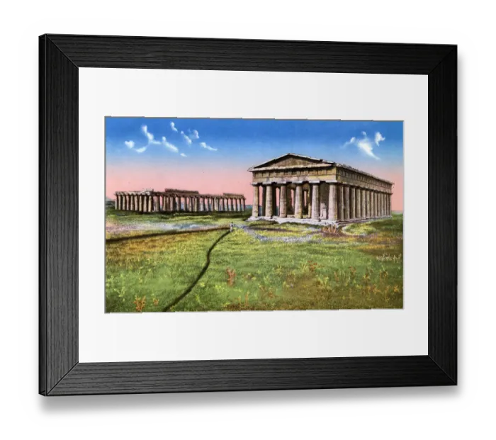 Framed Print : Temple of Neptune and Basilica, Pesto (Paestum), Italy Framed Print : Temple of Neptune and Basilica, Pesto (Paestum), Italy