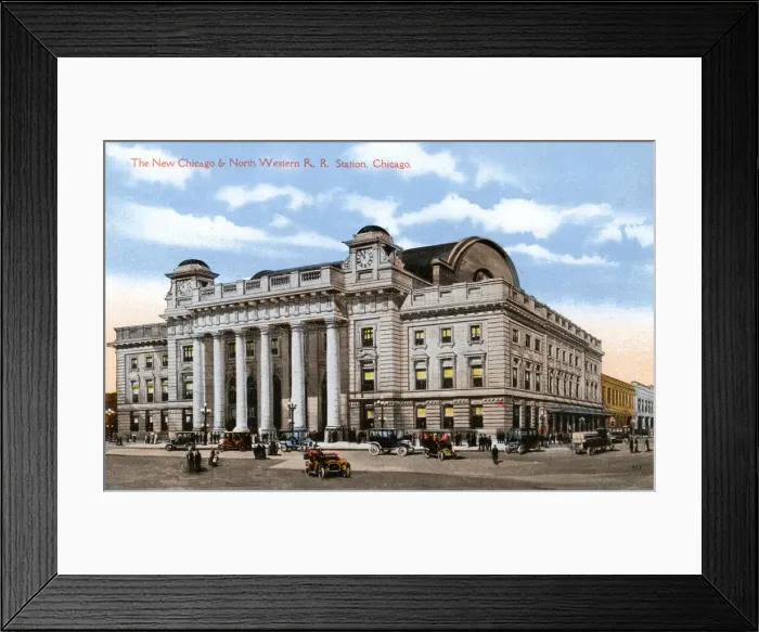Framed Print : New Chicago & North Western Railroad Station, Chicago, USA Framed Print : New Chicago & North Western Railroad Station, Chicago, USA
