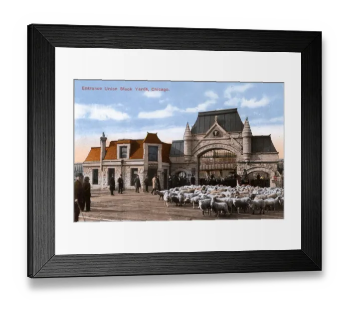 Framed Print : Entrance to Union Stock Yards, Chicago, Illinois, USA Framed Print : Entrance to Union Stock Yards, Chicago, Illinois, USA