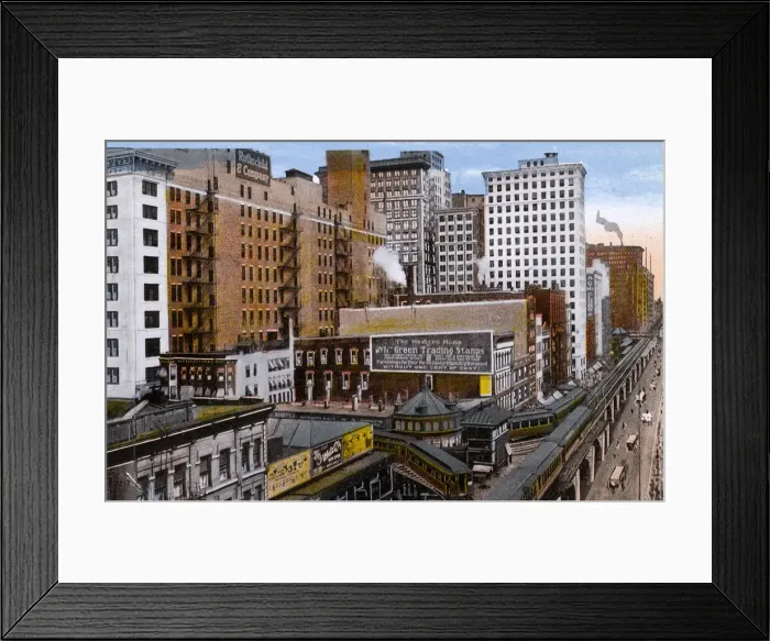 Framed Print : Union Loop, Wabash Avenue, Chicago, Illinois, USA Framed Print : Union Loop, Wabash Avenue, Chicago, Illinois, USA