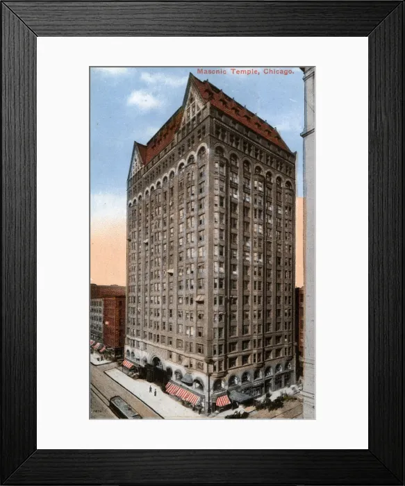 Framed Print : Masonic Temple, Chicago, Illinois, USA Framed Print : Masonic Temple, Chicago, Illinois, USA