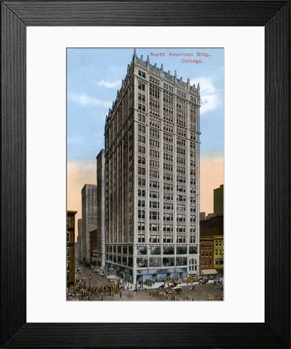 Framed Print : North American Building, Chicago, Illinois, USA Framed Print : North American Building, Chicago, Illinois, USA