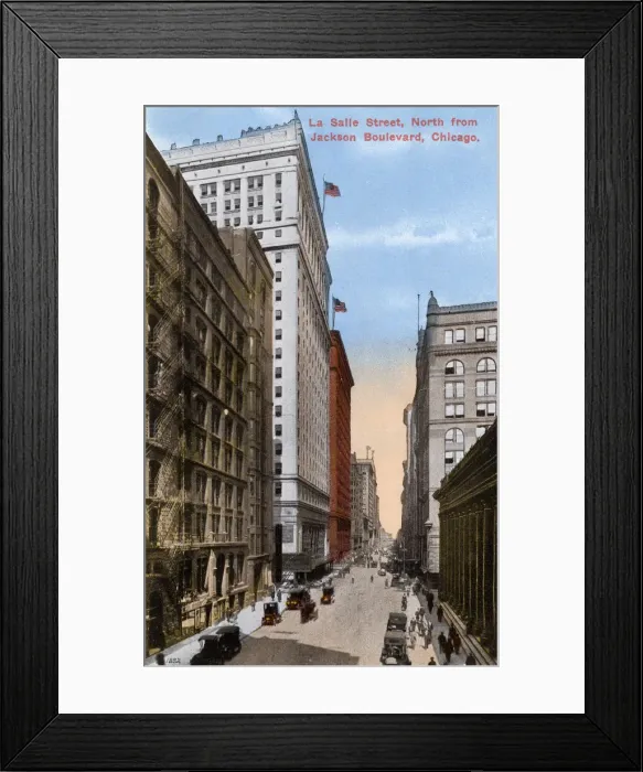 Framed Print : La Salle Street, Chicago, Illinois, USA Framed Print : La Salle Street, Chicago, Illinois, USA