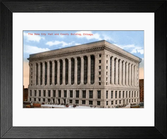 Framed Print : New City Hall and County Building, Chicago, Illinois, USA Framed Print : New City Hall and County Building, Chicago, Illinois, USA