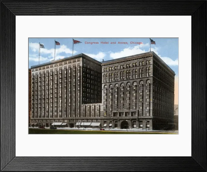 Framed Print : Congress Hotel and Annex, Chicago, Illinois, USA Framed Print : Congress Hotel and Annex, Chicago, Illinois, USA