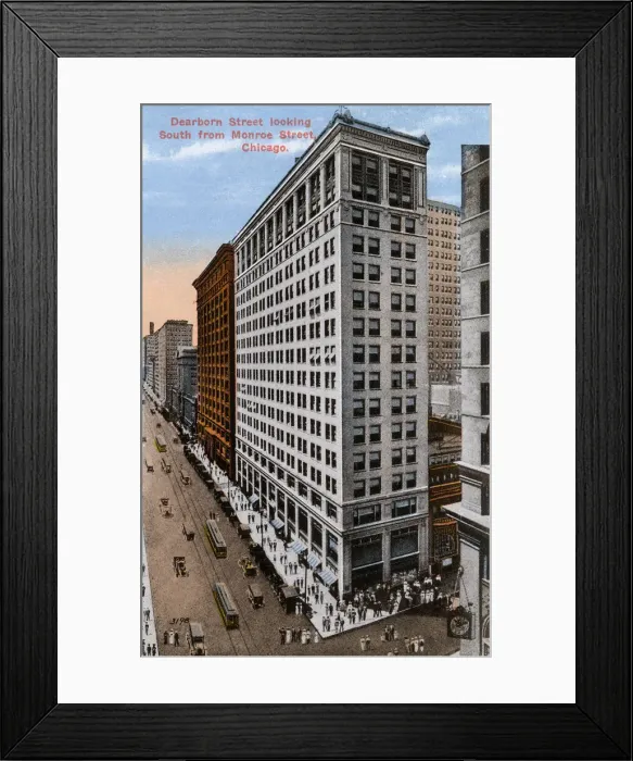 Framed Print : Dearborn Street, Chicago, Illinois, USA Framed Print : Dearborn Street, Chicago, Illinois, USA