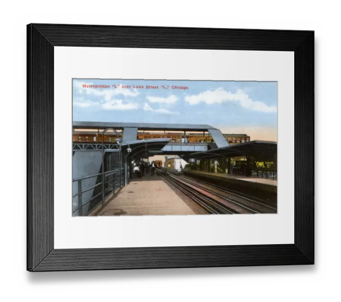 Framed Print : Metropolitan L over Lake Street, Chicago, Illinois, USA