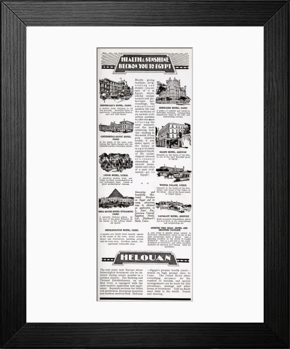 Framed Print : Hotels in Egypt Framed Print : Hotels in Egypt