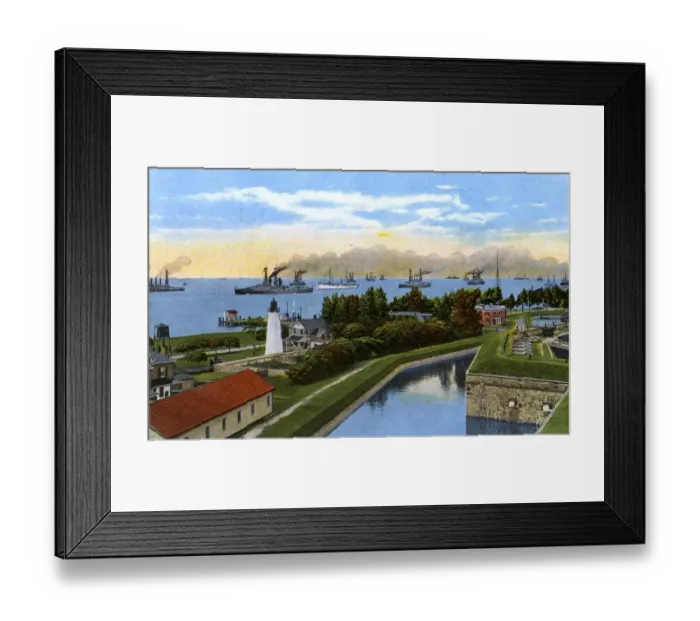 Framed Print : Hampton Roads, Old Point Comfort, Virginia, USA Framed Print : Hampton Roads, Old Point Comfort, Virginia, USA