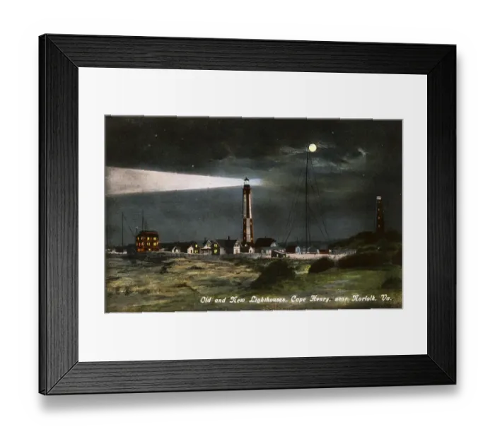Framed Print : Old and New Lighthouses, Cape Henry, Virginia, USA Framed Print : Old and New Lighthouses, Cape Henry, Virginia, USA