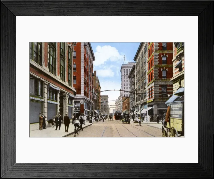 Framed Print : Granby Street, Norfolk, Virginia, USA
