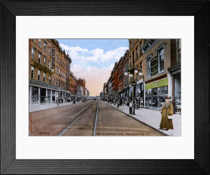 Framed Print : Main Street, Poughkeepsie, New York State, USA Framed Print : Main Street, Poughkeepsie, New York State, USA