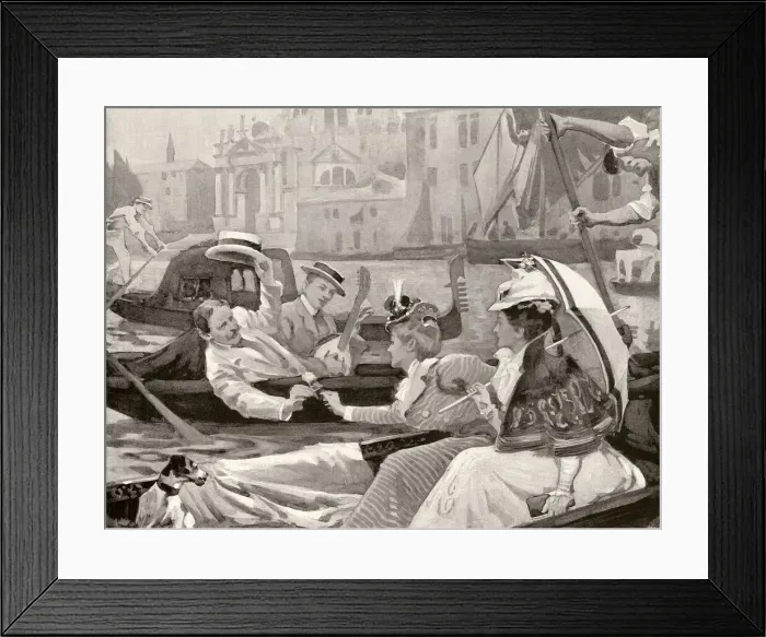 Framed Print : A Scene on the Grand Canal, Venice, 1898 Framed Print : A Scene on the Grand Canal, Venice, 1898