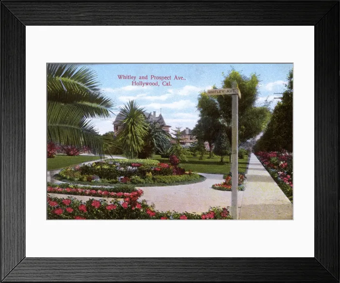 Framed Print : Whitley and Prospect Avenue, Hollywood, California, USA Framed Print : Whitley and Prospect Avenue, Hollywood, California, USA