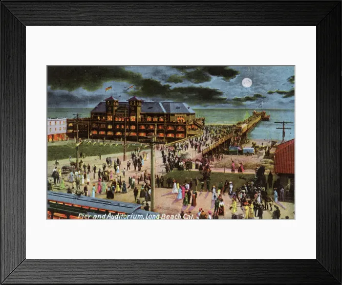 Framed Print : Pier and Auditorium, Long Beach, California, USA Framed Print : Pier and Auditorium, Long Beach, California, USA