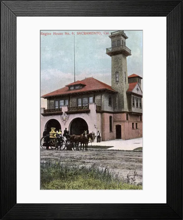 Framed Print : Fire Station engine house no. 4, Sacramento, California, USA Framed Print : Fire Station engine house no. 4, Sacramento, California, USA