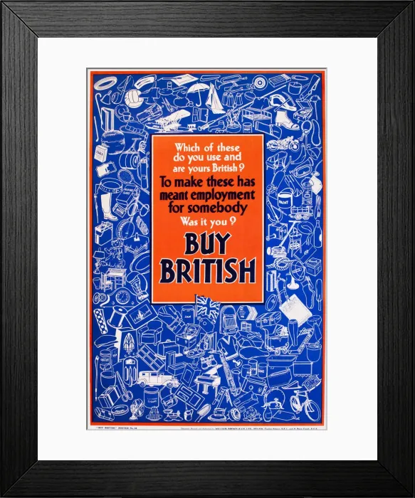 Framed Print : Patriotic poster, Buy British Framed Print : Patriotic poster, Buy British
