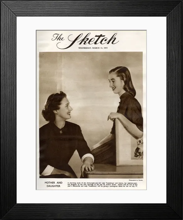 Framed Print : Lady Tweedsmuir and daughter Joanna by Madame Yevonde Framed Print : Lady Tweedsmuir and daughter Joanna by Madame Yevonde