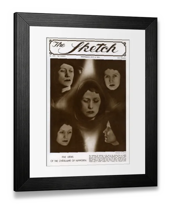 Framed Print : Sketch cover - five views of Chatelaine of Naworth, Yevonde Framed Print : Sketch cover - five views of Chatelaine of Naworth, Yevonde