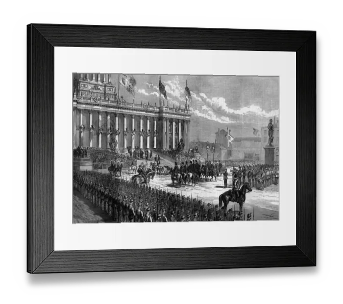 Framed Print : Prince Arthur at Leeds, Arrival of the Prince at town hall Framed Print : Prince Arthur at Leeds, Arrival of the Prince at town hall