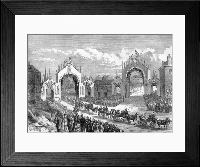 Framed Print : Prince Arthur at Leeds, procession at Chapeltown