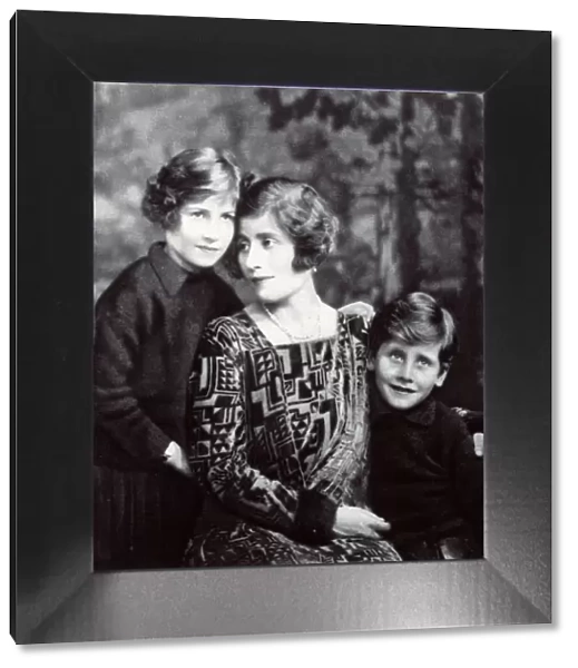 Lady Rosemary Leveson-Gower with her children